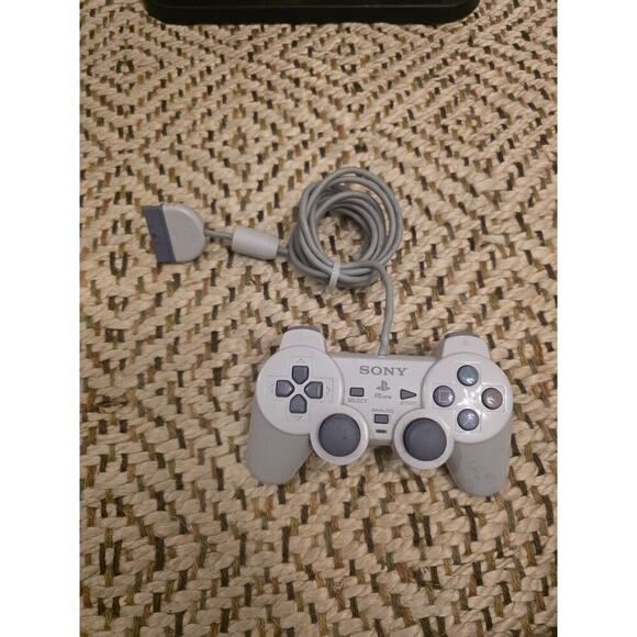 Sony PlayStation 1 PS1 DualShock Analog Gray OEM Controller SCPH-1200 Tested - Picture 2 of 16